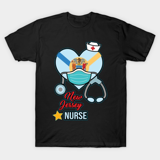 New Jersey Nurse  - Love RN LPN CNA State Nursing Gift T-Shirt by ScottsRed